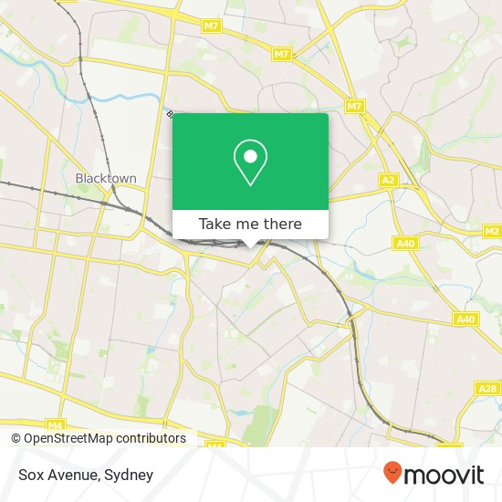 Mapa Sox Avenue, Seven Hills NSW 2147