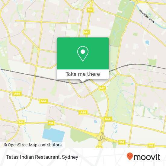 Mapa Tatas Indian Restaurant, Rooty Hill Rd S Rooty Hill NSW 2766