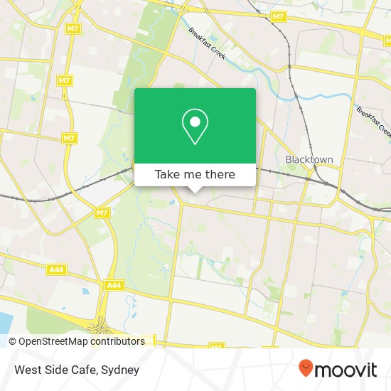 Mapa West Side Cafe, Rosenthal St Doonside NSW 2767