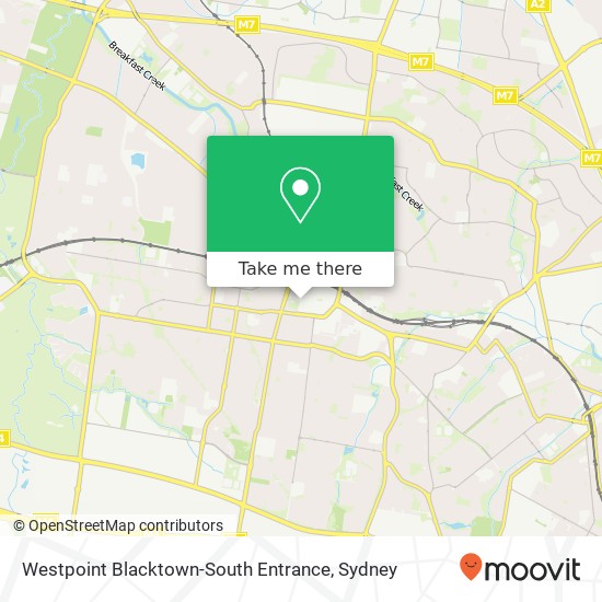 Westpoint Blacktown-South Entrance map