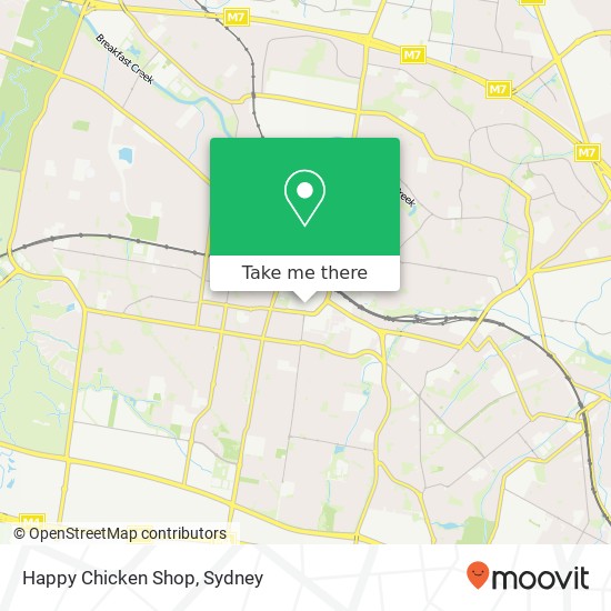 Mapa Happy Chicken Shop, Flushcombe Rd Blacktown NSW 2148