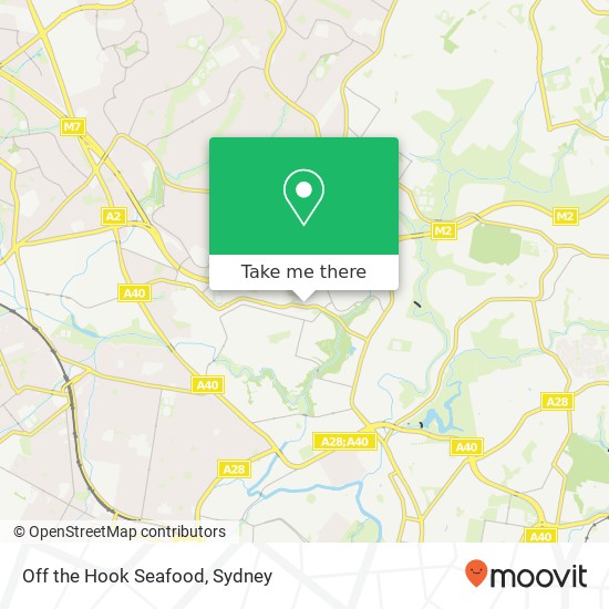 Off the Hook Seafood, 1E Caroline Chisholm Dr Winston Hills NSW 2153 map