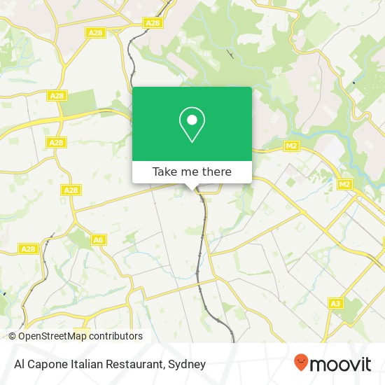 Al Capone Italian Restaurant, Rawson St Epping NSW 2121 map