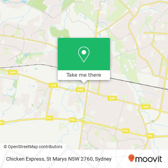 Mapa Chicken Express, St Marys NSW 2760