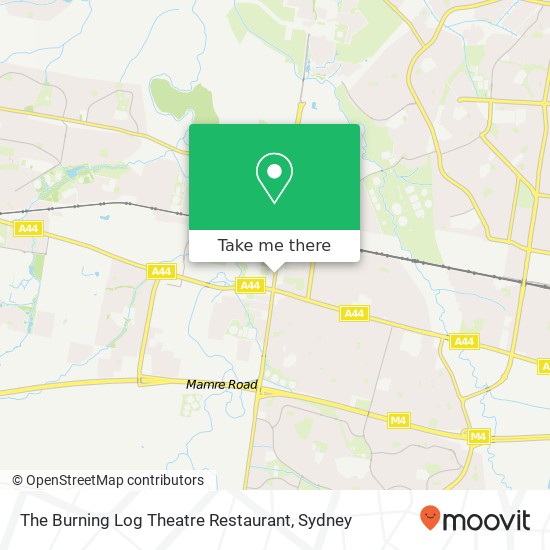 Mapa The Burning Log Theatre Restaurant, 178 Queen St St Marys NSW 2760