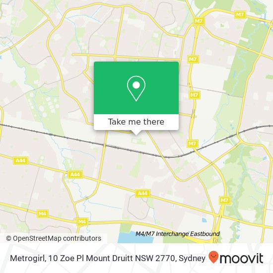 Mapa Metrogirl, 10 Zoe Pl Mount Druitt NSW 2770