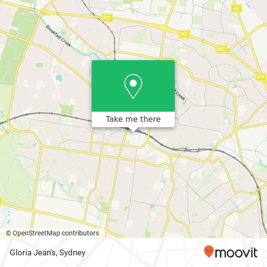 Mapa Gloria Jean's, Main St Blacktown NSW 2148
