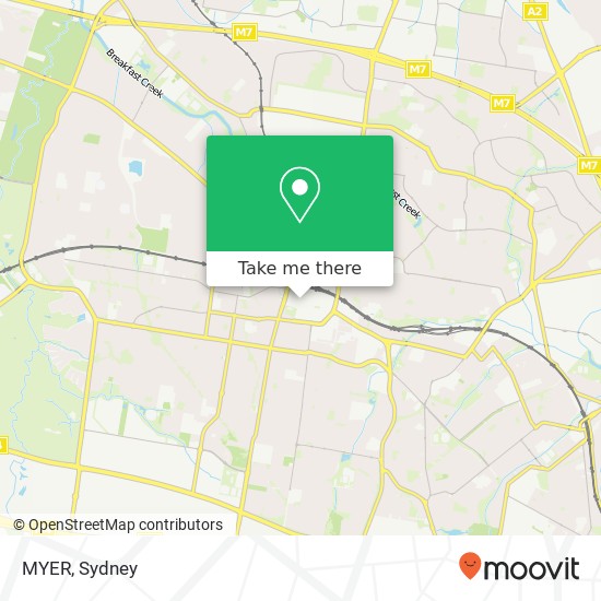 Mapa MYER, Kildare Rd Blacktown NSW 2148