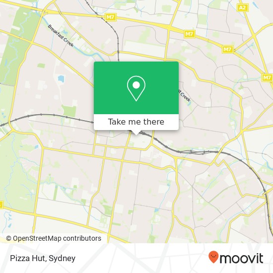 Mapa Pizza Hut, Main St Blacktown NSW 2148