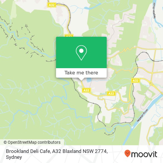 Mapa Brookland Deli Cafe, A32 Blaxland NSW 2774