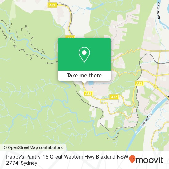 Mapa Pappy's Pantry, 15 Great Western Hwy Blaxland NSW 2774