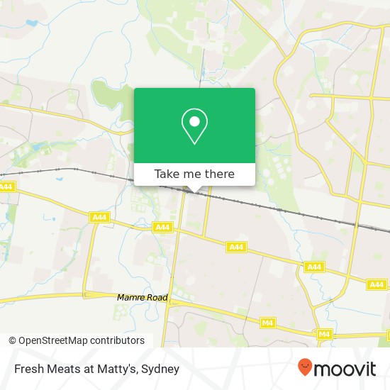 Mapa Fresh Meats at Matty's, 1 Station St St Marys NSW 2760