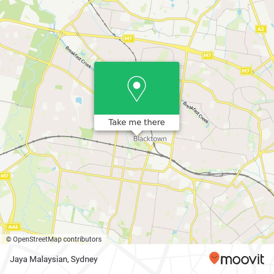 Jaya Malaysian, Kent St Blacktown NSW 2148 map