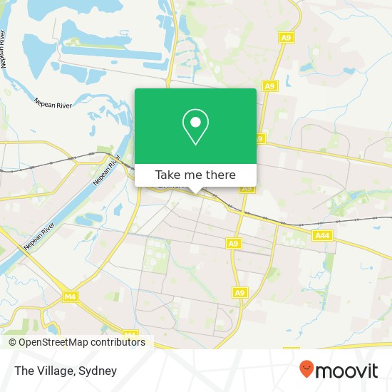 Mapa The Village, 74 Henry St Penrith NSW 2750
