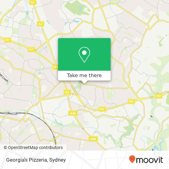 Georgia's Pizzeria, Seven Hills Rd Baulkham Hills NSW 2153 map