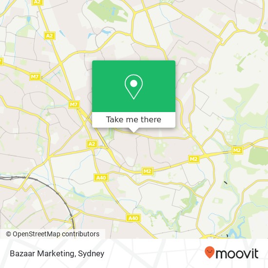 Bazaar Marketing, Seven Hills Rd Baulkham Hills NSW 2153 map