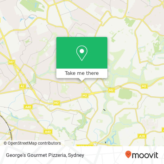 Mapa George's Gourmet Pizzeria, Seven Hills Rd Baulkham Hills NSW 2153