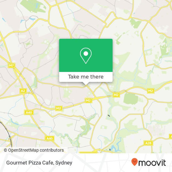 Mapa Gourmet Pizza Cafe, Seven Hills Rd Baulkham Hills NSW 2153