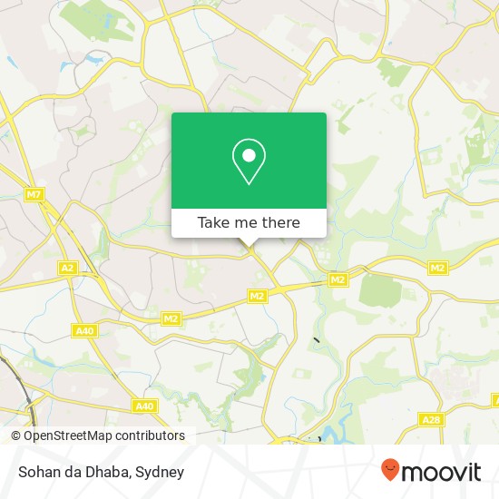 Mapa Sohan da Dhaba, Windsor Rd Baulkham Hills NSW 2153