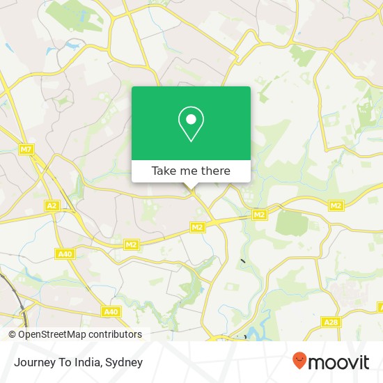 Mapa Journey To India, Windsor Rd Baulkham Hills NSW 2153
