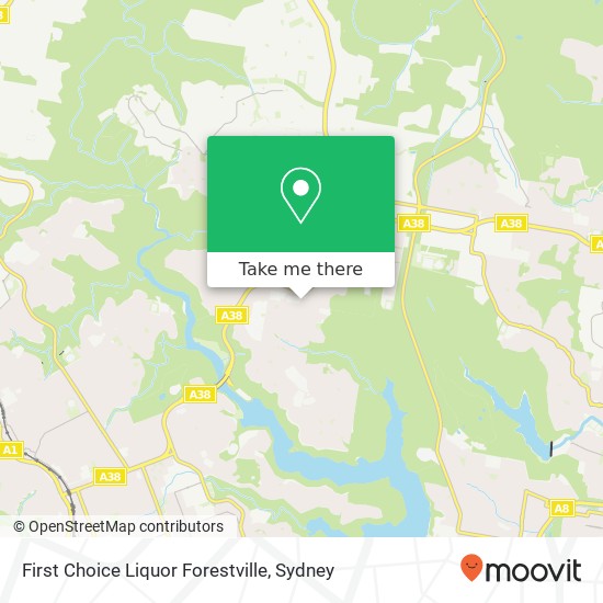 Mapa First Choice Liquor Forestville