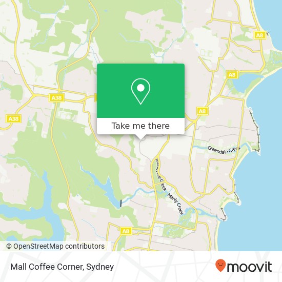 Mall Coffee Corner, 85 Old Pittwater Rd Brookvale NSW 2100 map