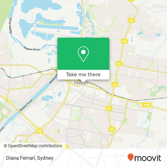 Mapa Diana Ferrari, Station St Penrith NSW 2750