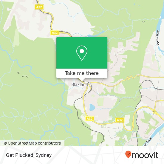 Get Plucked, 128 Great Western Hwy Blaxland NSW 2774 map