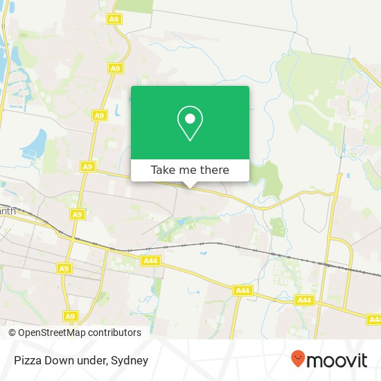 Pizza Down under, 11 Dunheved Rd Werrington County NSW 2747 map