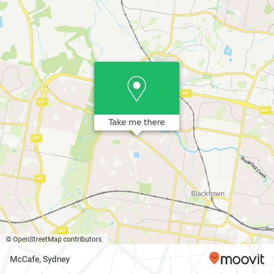 Mapa McCafe, Richmond Rd Woodcroft NSW 2767