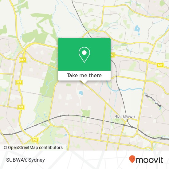 SUBWAY, Richmond Rd Woodcroft NSW 2767 map