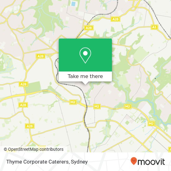 Mapa Thyme Corporate Caterers, 19 Day Rd Cheltenham NSW 2119