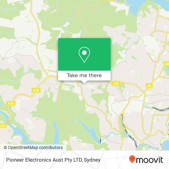 Mapa Pioneer Electronics Aust Pty LTD, 15 Rodborough Rd Frenchs Forest NSW 2086