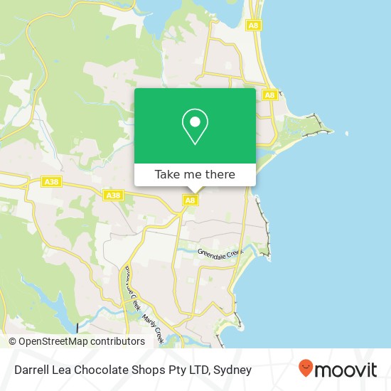 Mapa Darrell Lea Chocolate Shops Pty LTD, 834 Pittwater Rd Dee Why NSW 2099