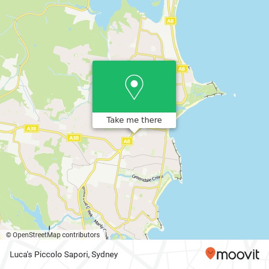 Mapa Luca's Piccolo Sapori, 860 Pittwater Rd Dee Why NSW 2099