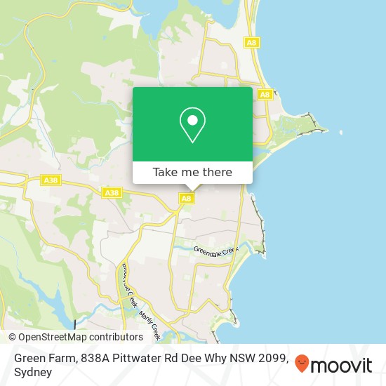 Green Farm, 838A Pittwater Rd Dee Why NSW 2099 map