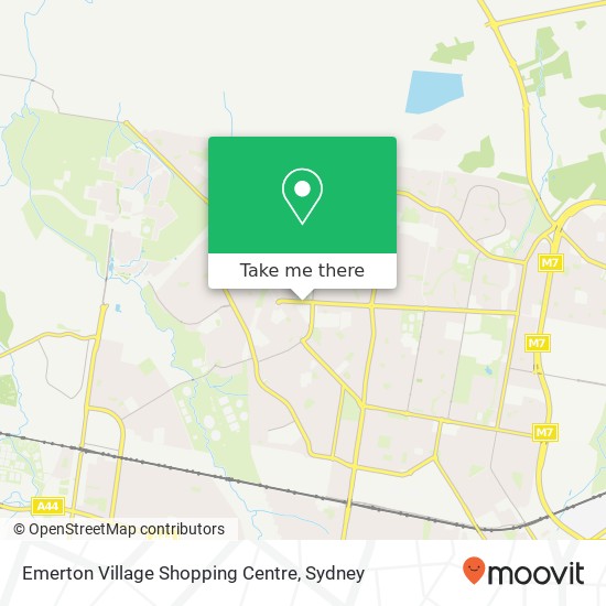 Mapa Emerton Village Shopping Centre