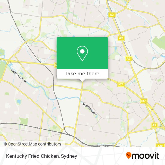 Mapa Kentucky Fried Chicken