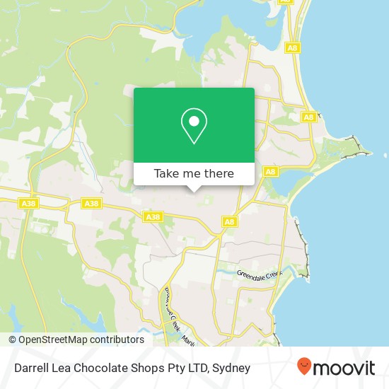 Mapa Darrell Lea Chocolate Shops Pty LTD, 170 Alfred St Narraweena NSW 2099