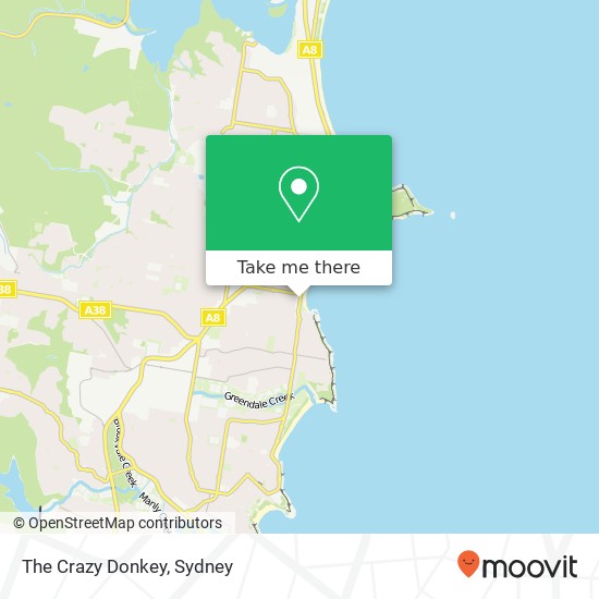 The Crazy Donkey, 23 The Strand Dee Why NSW 2099 map