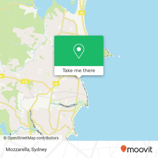Mozzarella, The Strand Dee Why NSW 2099 map