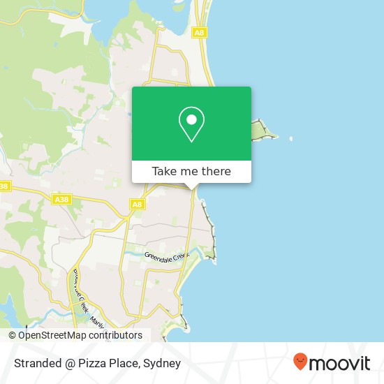 Mapa Stranded @ Pizza Place, The Strand Dee Why NSW 2099