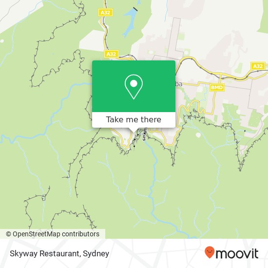 Mapa Skyway Restaurant, Katoomba NSW 2780