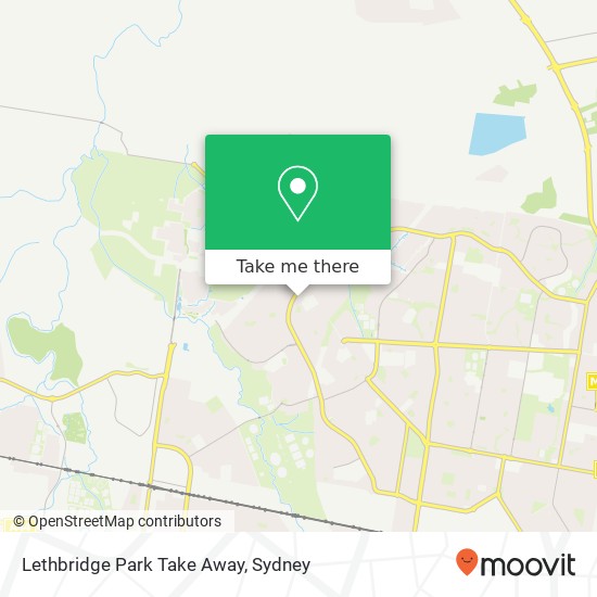 Mapa Lethbridge Park Take Away, Apia Pl Lethbridge Park NSW 2770