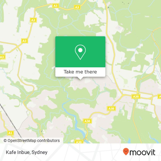 Mapa Kafe Inbue, 2-6 Yindela St Davidson NSW 2085