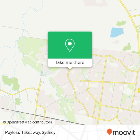 Mapa Payless Takeaway, 400 Luxford Rd Lethbridge Park NSW 2770