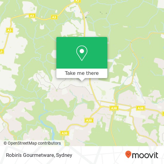 Mapa Robin's Gourmetware, 20 Glen St Belrose NSW 2085