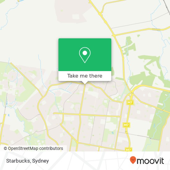 Mapa Starbucks, 1 Carlisle Ave Bidwill NSW 2770