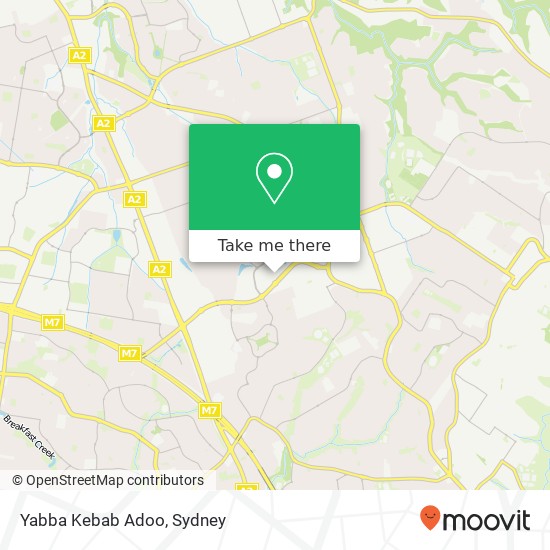 Yabba Kebab Adoo, 4 Century Cirt Baulkham Hills NSW 2153 map