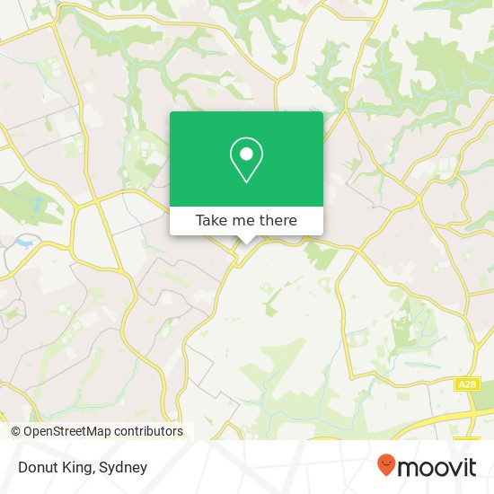 Mapa Donut King, Castle St Castle Hill NSW 2154
